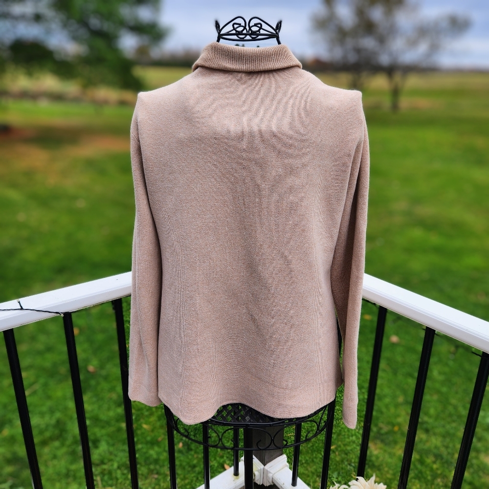 J Crew Mercantile Tan Schoolboy Sweater, Size L - Picture 3 of 7